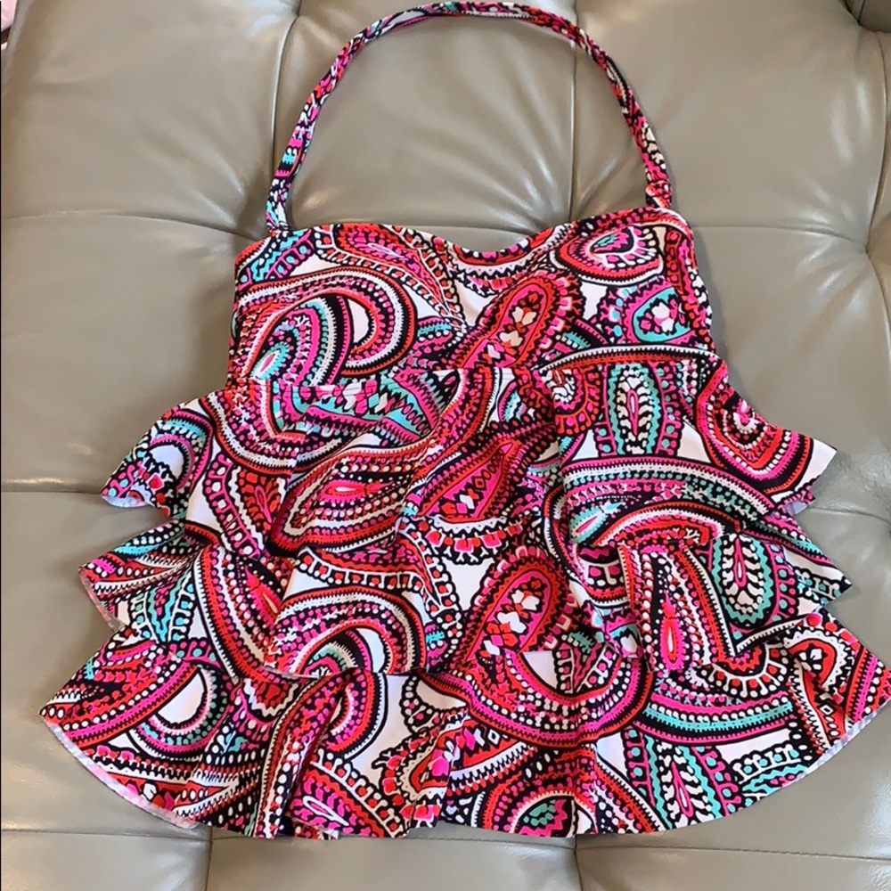 Island escape swimwear top